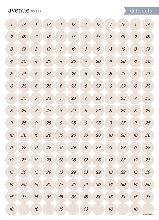 date dots